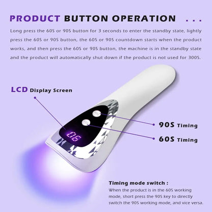Mini UV/LED Lampe für Nägel - 18 Watt
